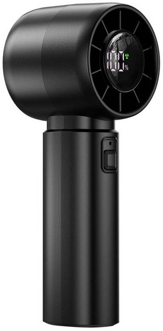 환풍기 자바라 쿨링 무소음 ColdSky 휴대용 미니 팬 4000mAh 배터리 충전식 LED 디스플레이 해변 여행 휴가를위한 5 속도 터보, Bla