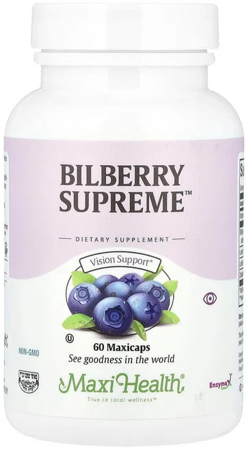 맥시헬스 빌베리 슈프림 Bilberry Supreme 맥시캡 60정, 1개 - 쿠팡