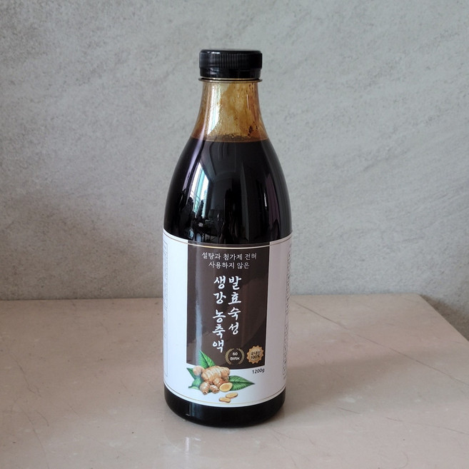 발효숙성 생강농축액 생강엑기스 생강원액 생강청 생강차 국산100% 1200g 생강진액 생강즙, 1.2kg, 3개, 1개입