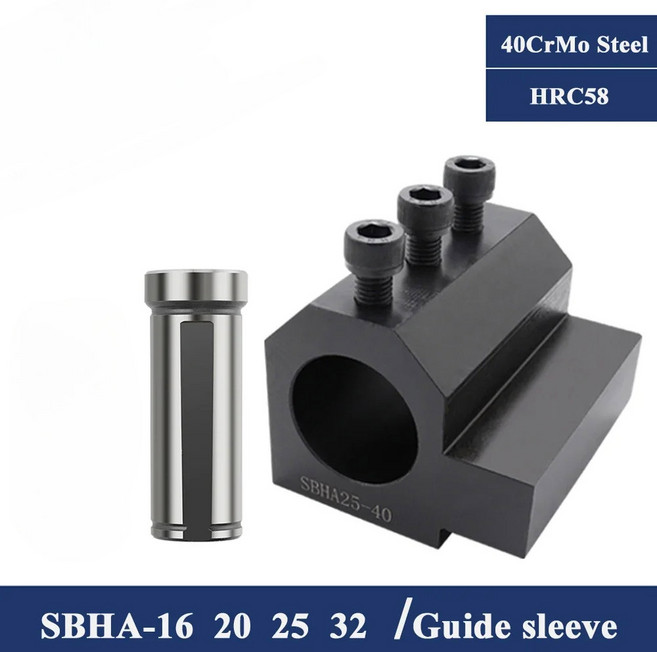 원터치 드릴척 SBHA16-20 SBHA20-25 SBHA25-25 선반 내경 보조 공구 기계식 슬리브 D16 D20 D25 D32 가이드 슬리브, SBHA32-32, 1개
