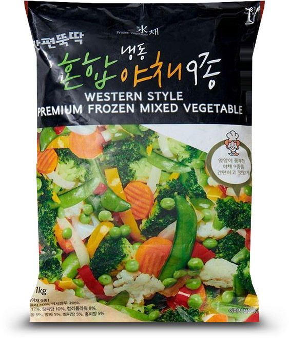 냉동 9종 야채믹스 1kg/가니쉬/샐러드/볶음밥, 1개