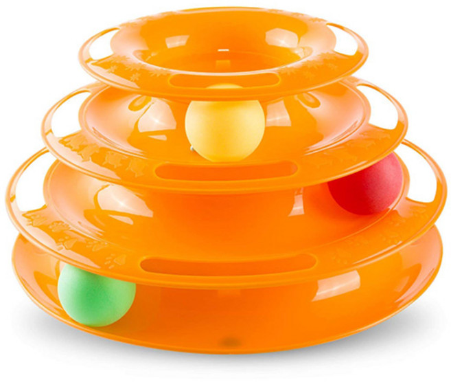 SMN 고양이 공 장난감 타워트랙 캣 토이, 1개