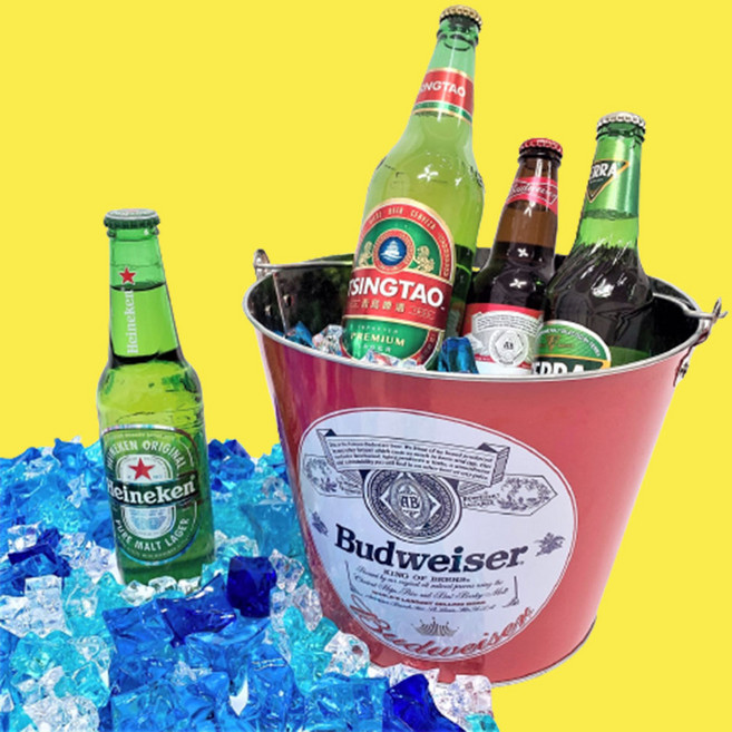 하이오브제 양철 바스켓 바케스 양철통 소품수납 바구니 화분 [B급 상품]