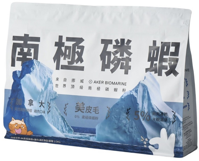 PAW PAW LAND 肉球世界 全齡貓凍乾無穀天然乾糧, 1kg, 1袋, AK南極磷蝦 + 雞肉