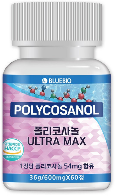 폴리코사놀 54mg ULTRA MAX 60정 600mg 식약청인증, 1개, 60회분