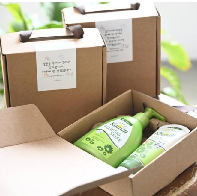 카밀 핸드크림 핸드워시 선물세트 / 답례품 학교 기업 행사 돌잔치 결혼식 회사 / 홍보 축하 감사 기프트, 1개