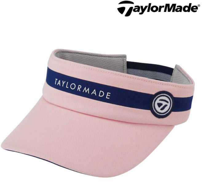 테일러메이드 여성용 세미와이드 브림 바이저/썬캡 골프모자 TD202, 핑크, 1개