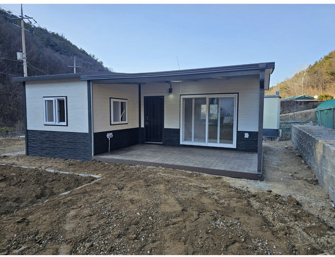 10평 기역자형 써모사이딩 테라스+ 지붕연장 체류형쉼터 [ 농막 체류형쉼터부문 대상수상 기업]