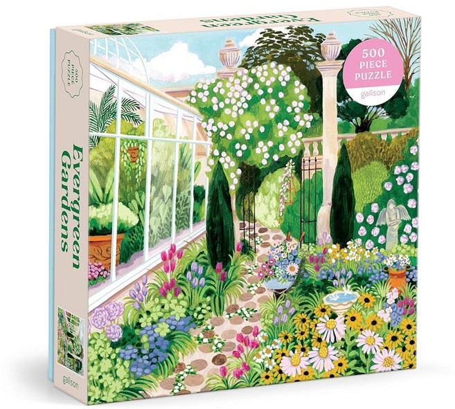 Galison Evergreen Gardens – 온실 통로 정원의 아름다운 아트워크가 특징인 500피스 직소 퍼즐 475313