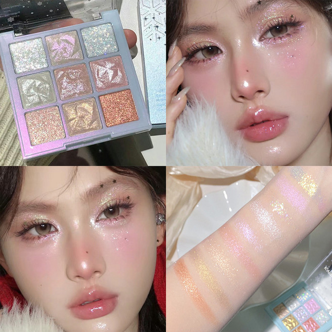 9색 섀도우 반짝반짝 펄 하이라이트 초롱초롱 핑크 섀도우 반짝이샤도우, 1개, 01