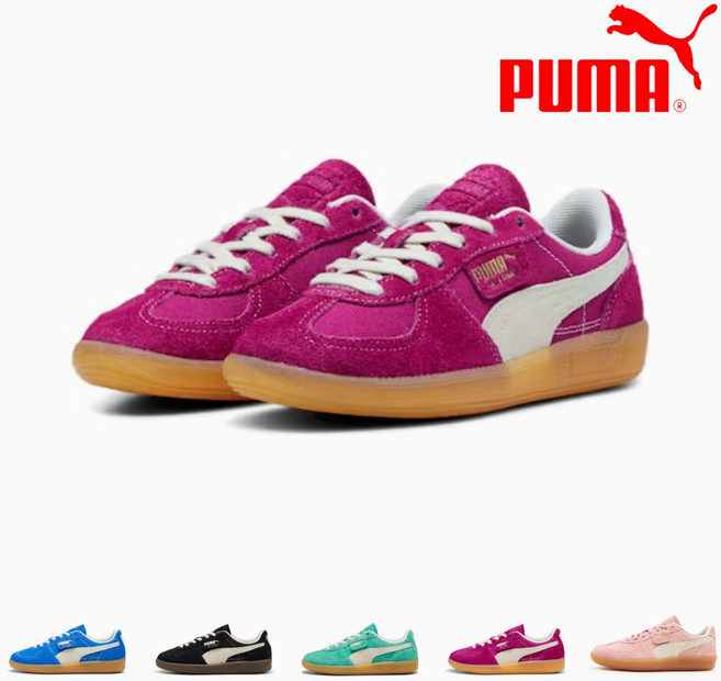 [국내매장판] 푸마 팔레르모 빈티지 남여공용 데일리 스니커즈 5종 Hyperlink Blue PUMA Black Jade Frost Magenta Gleam Future Pink
