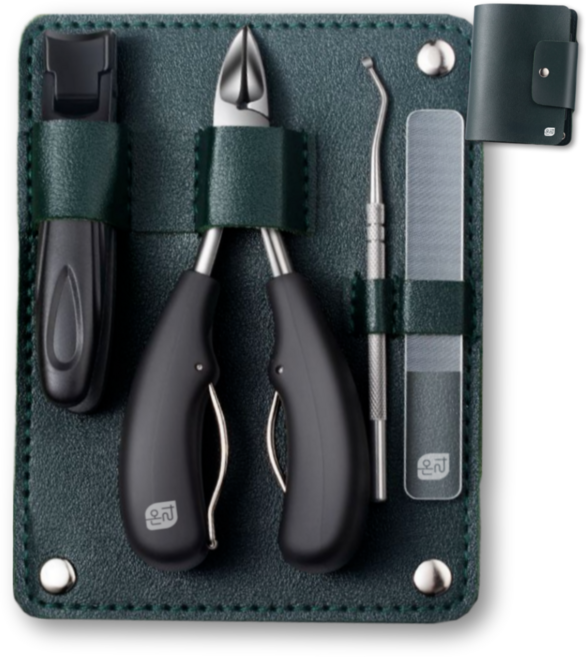 온리상점 내성발톱용 전문가용 고급 고강도 절삭 발톱깎이 4종세트, 1개, 브리티시 그린 4종세트