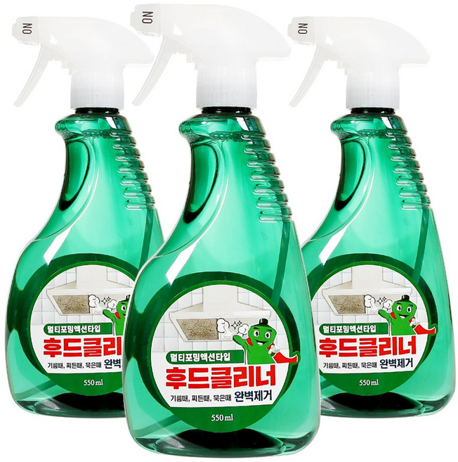 은나노스텝 렌지후드클리너 기름때 제거 550ml, 3개