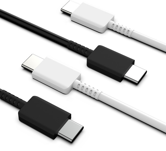 로랜텍 스마트폰 태블릿 노트 PPS 25W C to C 타입 PD 초고속 충전 케이블 2p, 50cm, 블랙, 2개