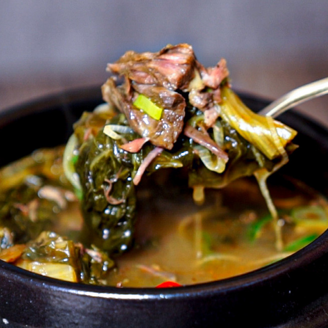 레브 얼큰한 소고기 우거지 장터국밥 실온보관, 1개, 500g