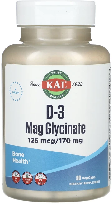 KAL D-3 마그네슘 글리시네이트 125mcg/170mg 베지 캡슐 90정, KALD3마그네슘글리시네이트125mcg170mg베지캡슐, 1개 - 쿠팡