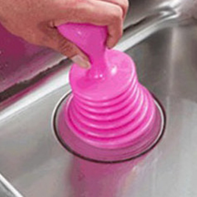 개수대 뚫어뻥 씽크대 뚫기 초강력 자바라 미니 실리콘, 랜덤발송