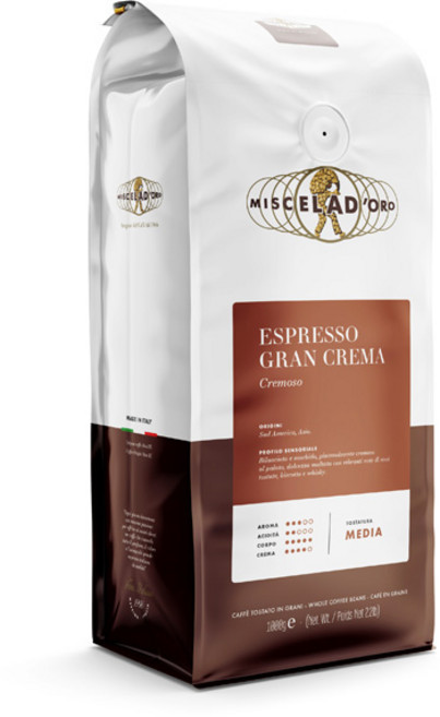 미쉘라도로 에스프레소 그랜 크레마 원두 227945, 1kg, 홀빈(분쇄안함), 1개