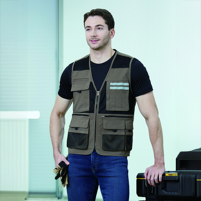 ZB-V2626 지벤 다양한포켓 여름 작업복 현장 망사 메쉬 베스트 조끼