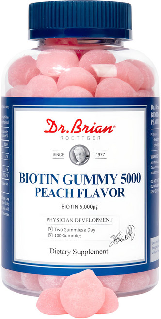 닥터브라이언 비오틴 구미 5000 피치 플레이버, 100정, 1개