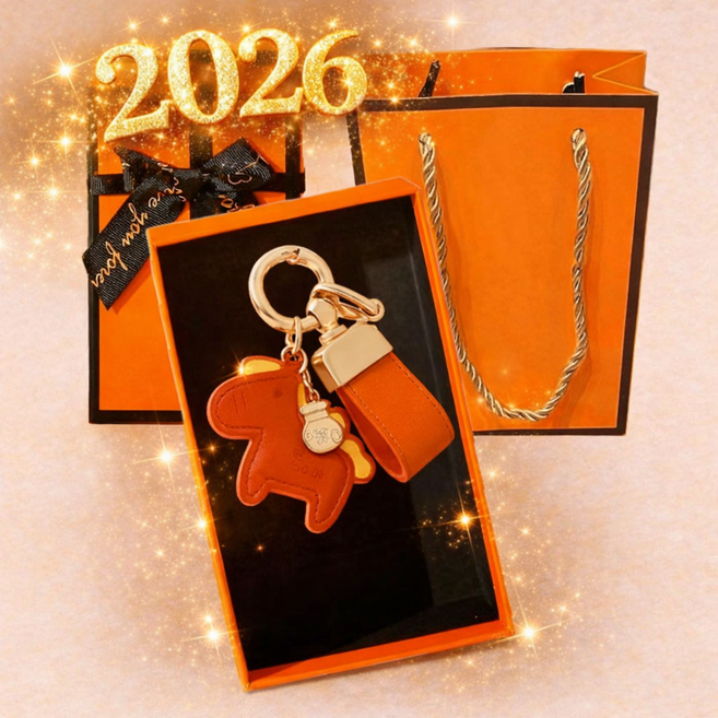 오아델 행운 부르는 고급 말장식 재물키링 자동차 키홀더 선물세트