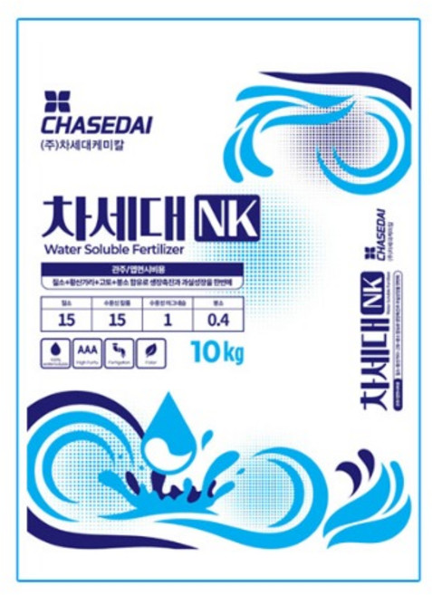 차세대케미칼 차세대NK 10kg / 15-0-15-1+TE 수용성관주비료 초세향상 과실비대, 1개