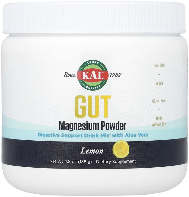 KAL GUT Magnesium Powder Lemon 4.8 oz 138 g, KAL, GUT Magnesium Powder, Lem, 1개, 138g - 쿠팡