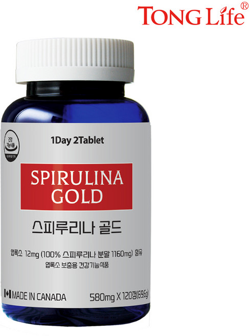 통라이프 Canada 스피루리나골드 69.6g, 1개, 120정