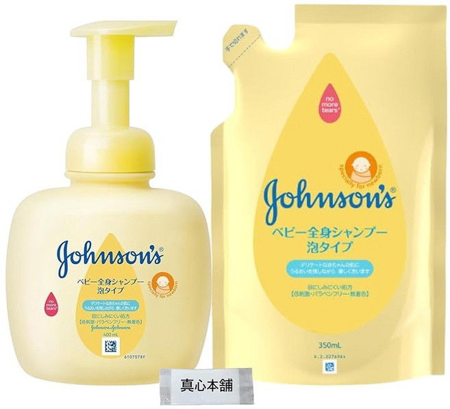 Johnsons 존슨즈 베이비 전신 샴푸 거품형 본품 400ml 리필 350ml 저자극 약산성