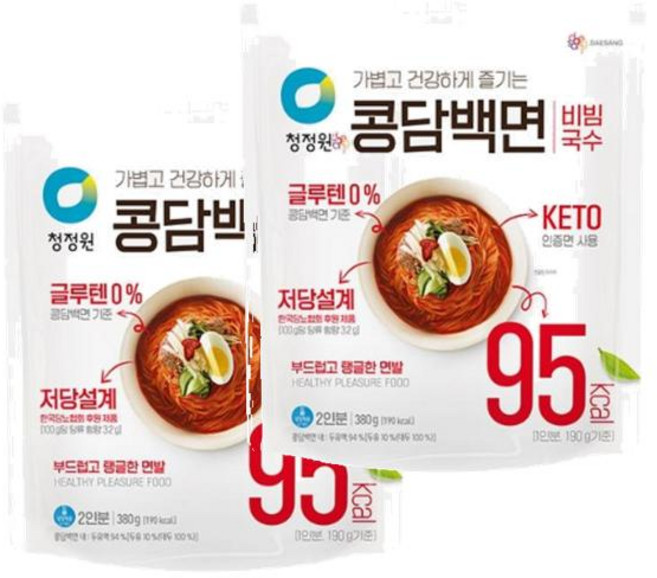 청정원 콩담백면 비빔 380g 2개