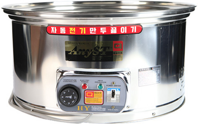 전기 원형 만두 찜기 대 495x245mm 업소용 찐빵 찜솥, 채반1개+뚜껑1개