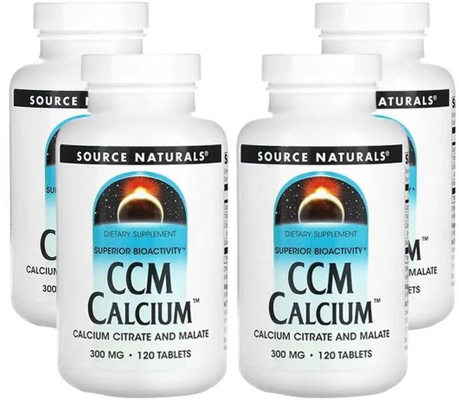 소스네츄럴스 CCM 칼슘 300mg 120 정, 120정, 4개 - 쿠팡