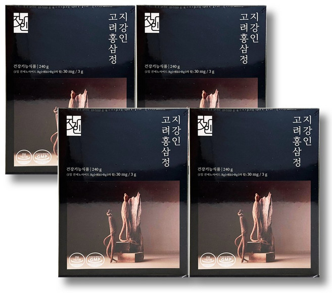 지강인 6년근 고려홍삼정 진세노사이드 함량 30mg, 4개, 240g