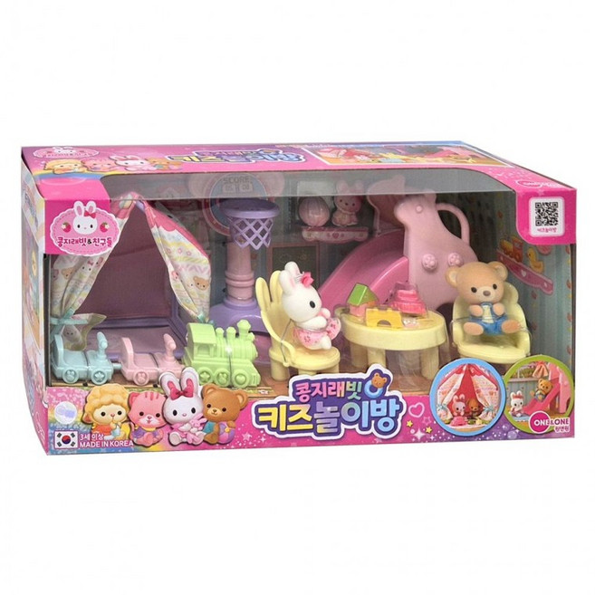 콩지래빗 키즈놀이방 피규어 어린이 역할 놀이 인형 장난감, 1개, 상세페이지 참조