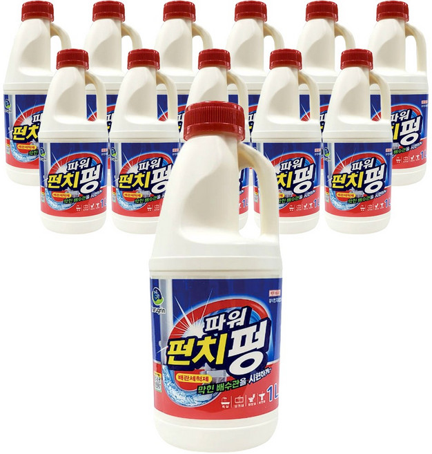 하루그린 배수구세척제 펀치펑 1L 12개