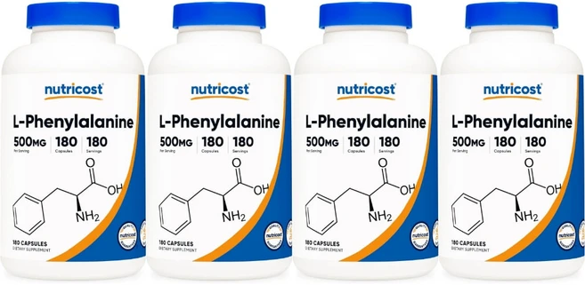 뉴트리코스트 엘 페닐알라닌 500mg, 180정, 4개 - 쿠팡