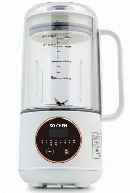 소첸 두유제조기 세척이 쉬운 콩물 제조기 죽 메이커 이유식 대용량 1.3L