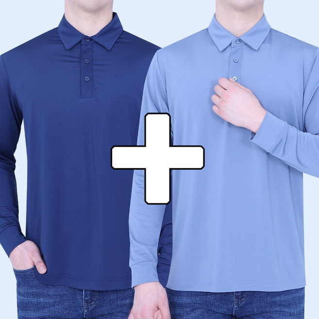 꽃중년 여름카라티셔츠 냉감 원플러스원 빅사이즈