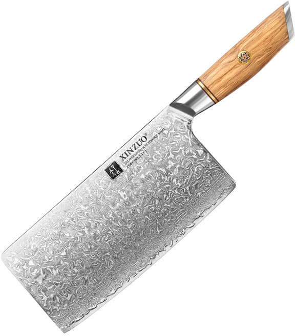 73겹 다마스커스칼 전설의 분말강 중식도 클리버 나이프 야채칼 식칼 중국집 창업 신주오, 1개