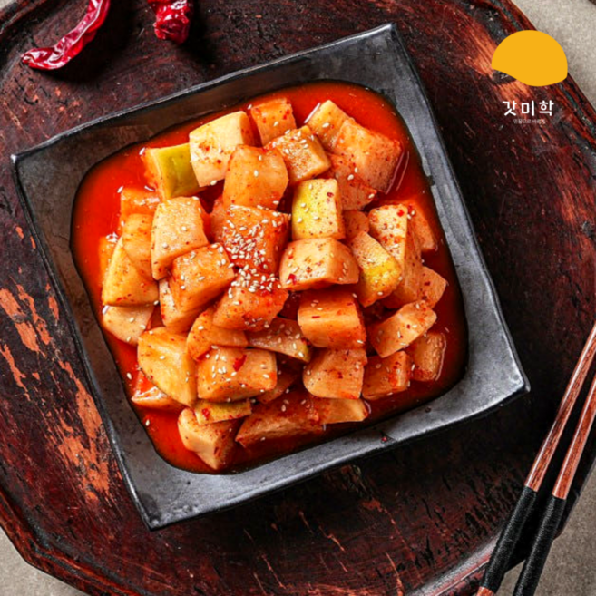 [갓미학]전라도 여수 국내산100% 곰탕 국밥집 설렁탕 깍두기, 3kg, 1개