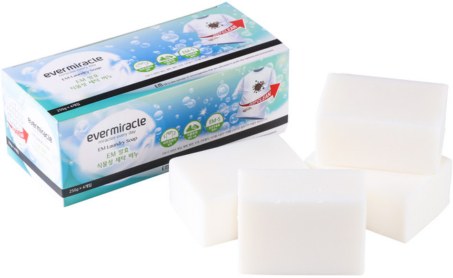 에버미라클 살리미 EM 발효 세탁비누 4개 3박스, 1kg, 3세트