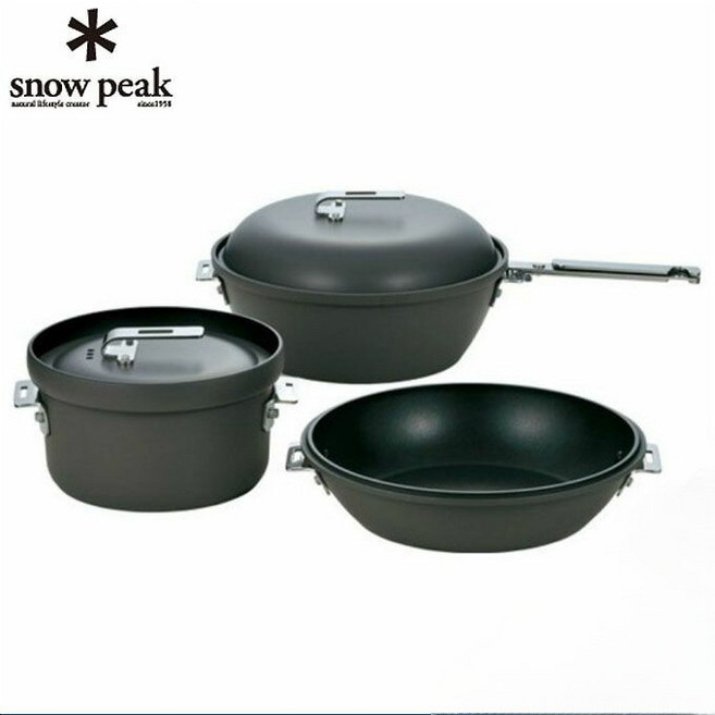 스노우피크 팬 쿠커 캠핑 냄비 후라이펜 코펠세트 CS-600 일본정품