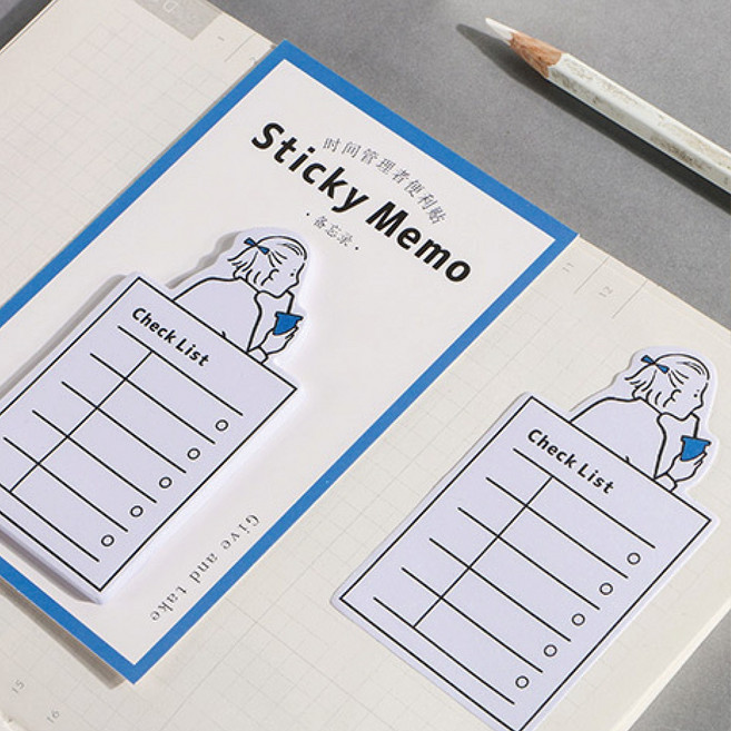 스케줄 플래너 4종 스티커 접착 점착 메모지, 2개, 30매, 체크리스트