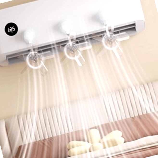 에어컨 무동력 바람개비 공기 순환 팬 날개형, 1개, 파스텔 세트