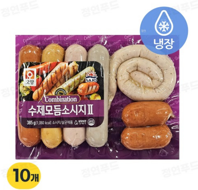 ~JY~ 사조오양 수제모듬소시지II 385g x 10개 (냉장), 3.85kg, 1세트