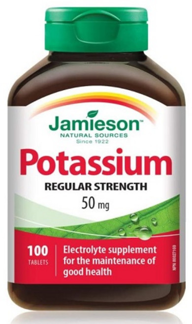 자메이슨 칼륨 50mg Jamieson Potassium 50mg 100정, 1개