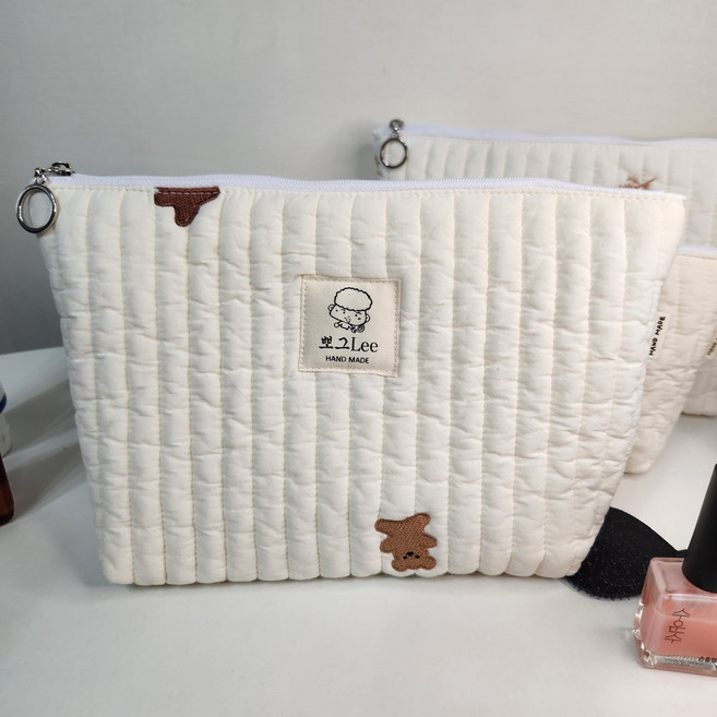 돗투돗100수 누빔 파우치/핸드메이드/뽀그Lee