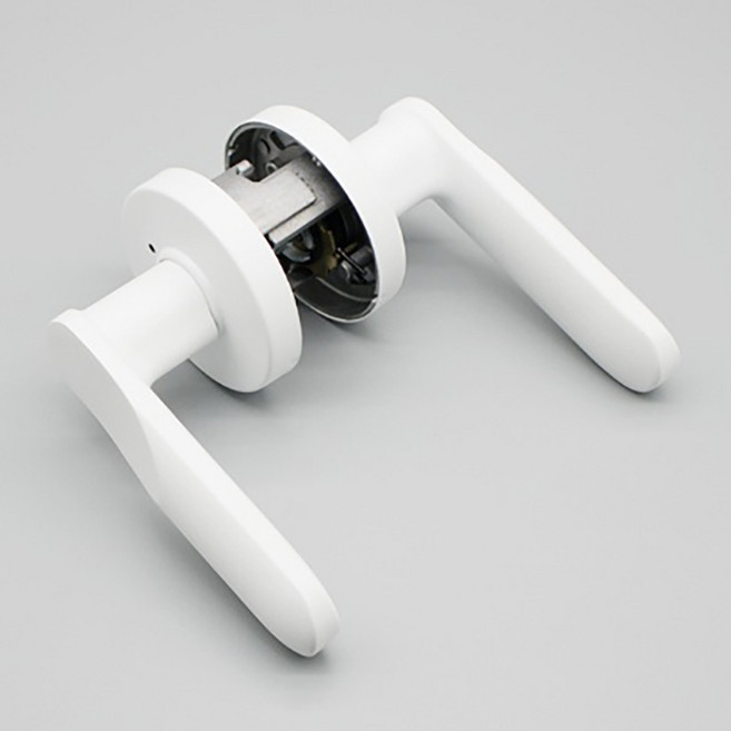 방문손잡이 CTL-801 화이트 버튼형 엔젤금속 국산, 1개