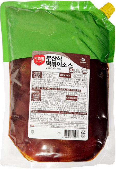 CJ 이츠웰 부산식 떡볶이소스 2Kg, 1개