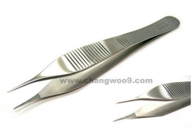 의료용핀셋 마이크로 에디슨포셉 10-131-12 12cm 무구(이빨없음), 1개